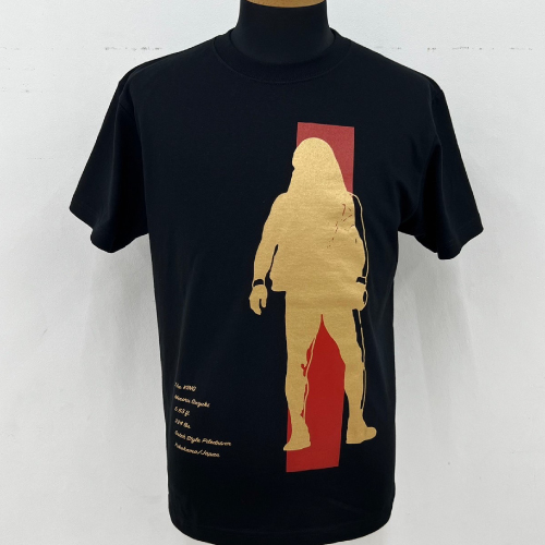 2023鈴木みのるTシャツ【RED LINE】ブラックGOLD 鈴木みのる